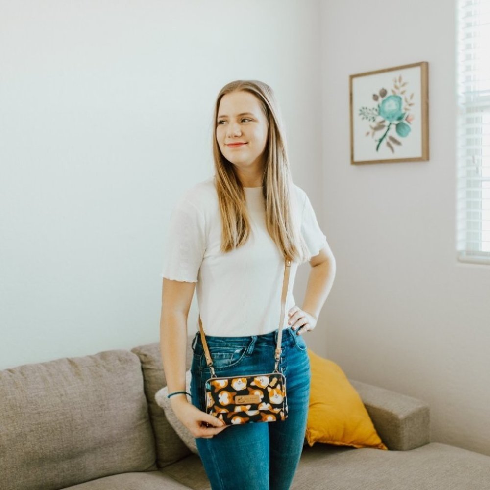 Boba Corgi Crossbody Shoulder Clutch Purse - Picture 9 of 14